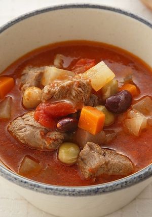 ラムと豆と大根のミネストローネ-レシピのメイン写真