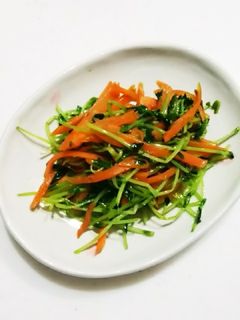豆苗と人参の彩り炒め-レシピのメイン写真