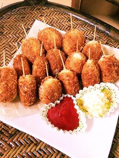 韓国風チーズ入りアメリカンドッグ☻-レシピのメイン写真