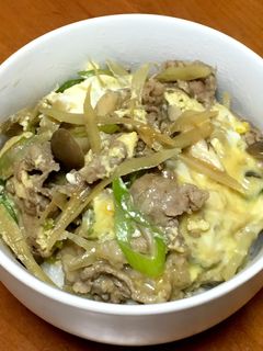 簡単★牛コマで柳川風卵とじ丼-レシピのメイン写真