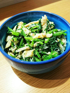 春菊とチキンのごまドレ和え-レシピのメイン写真
