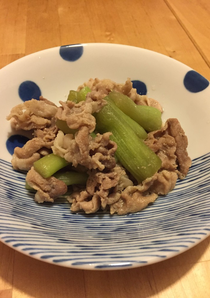 はすいも（りゅうきゅう）と豚肉のさっと煮-レシピのメイン写真