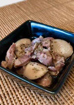 放置で家バル♪砂肝とエリンギのアヒージョ-レシピのメイン写真