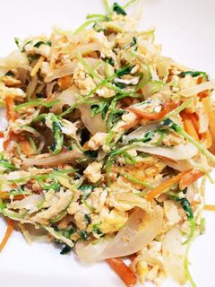 簡単♪豆苗と卵の炒め物-レシピのメイン写真