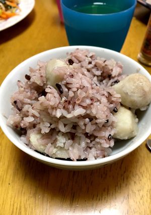 簡単で美味しい里芋と黒米のご飯！-レシピのメイン写真