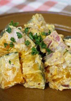 レンジで簡単♪南瓜の粒マスタードサラダ-レシピのメイン写真
