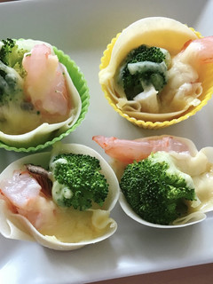 10分で★パリパリ!えびのカップグラタン-レシピのメイン写真