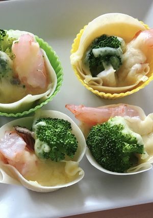 10分で★パリパリ！えびのカップグラタン-レシピのメイン写真