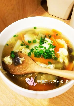 うどんスープで野菜スープ☆雑炊にも♪-レシピのメイン写真