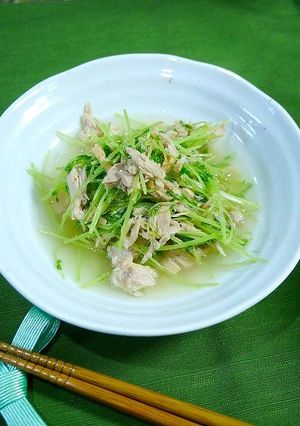 簡単！ツナと豆苗の鶏だし煮-レシピのメイン写真