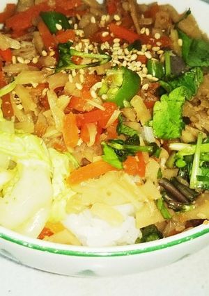 きんぴら丼（血管ダイエット1300）-レシピのメイン写真