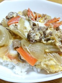 牛肉の卵とじ丼-レシピのメイン写真