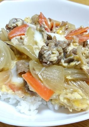 牛肉の卵とじ丼-レシピのメイン写真
