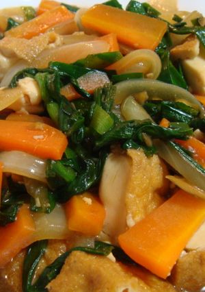 胡瓜の中華漬けダレを使った厚揚げ炒め煮-レシピのメイン写真