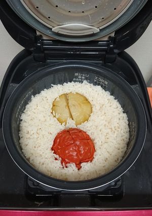 トマトと玉ねぎの炊き込みご飯【覚え書き】-レシピのメイン写真