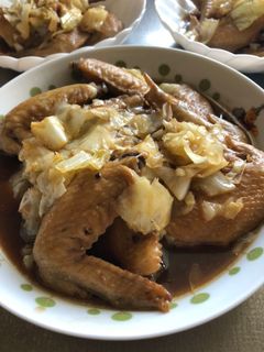 簡単、手羽先とキャベツ煮。-レシピのメイン写真