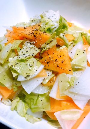 和えるだけ大根と柿とキャベツのレモン和え-レシピのメイン写真