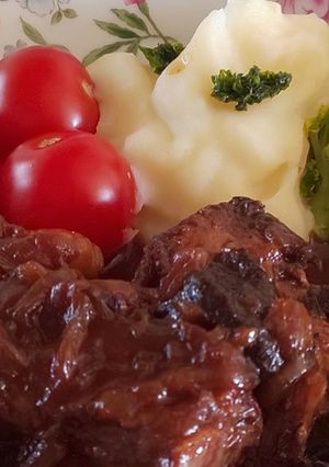圧力鍋で！豚肉とプルーンの赤ワイン煮♡-レシピのメイン写真