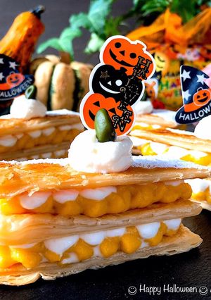 フライパンでかぼちゃクリームミルフィーユ-レシピのメイン写真
