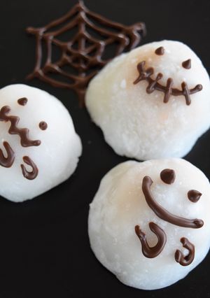 ハロウィン♪お化けかぼちゃ大福-レシピのメイン写真