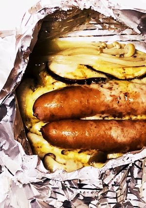 ソーセージとキノコのホイル焼き-レシピのメイン写真