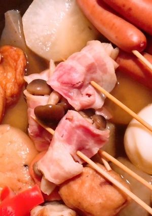 おでんにしめじ又はエリンギベーコン巻き-レシピのメイン写真
