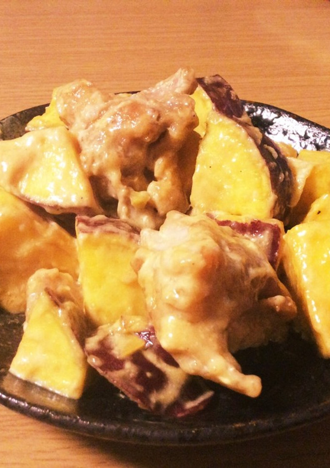 鶏肉とサツマイモのマヨ炒め-レシピのメイン写真