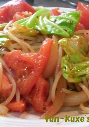 トマトとキャベツのスパゲッティ-レシピのメイン写真