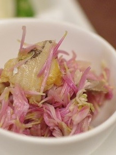 菊花と焼鰺の和え物-レシピのメイン写真