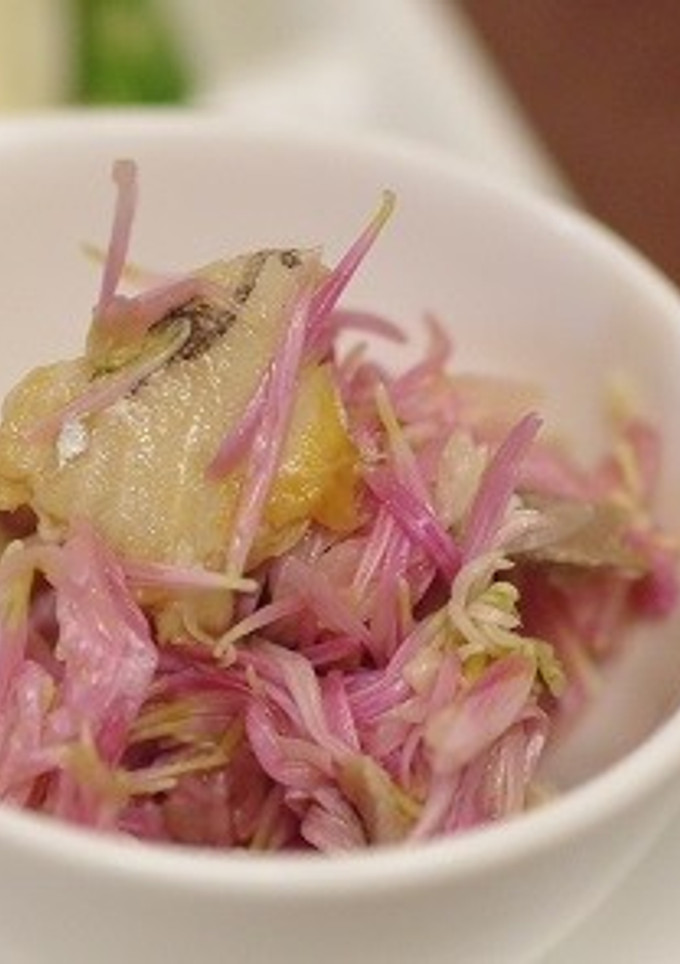 菊花と焼鰺の和え物-レシピのメイン写真