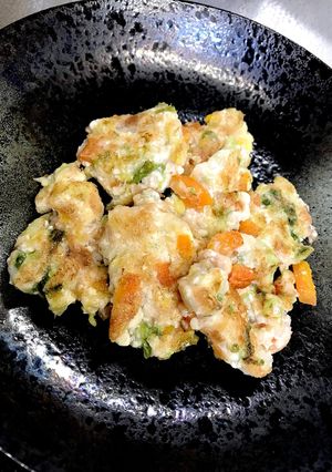 離乳食後期〜◆魚と豆腐のハンバーグおやき-レシピのメイン写真