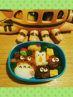 トトロとまっくろくろすけのキャラ弁2❤-レシピのメイン写真