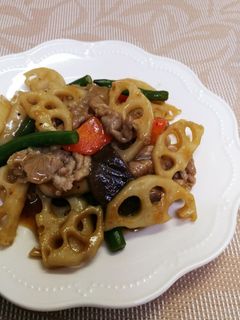 豚肉とれんこんの甘酢炒め-レシピのメイン写真
