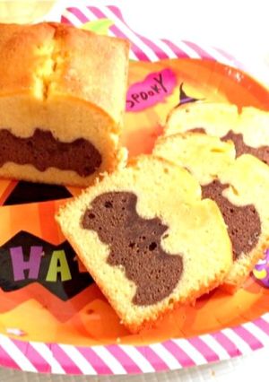 ハロウィンに☆コウモリパウンドケーキ♡-レシピのメイン写真