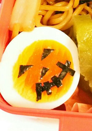 ゆで卵★ハロウィン★女子高生お弁当-レシピのメイン写真