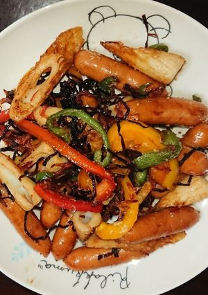 弁当おかず・塩昆布・小エビ・粉チーズ炒め-レシピのメイン写真