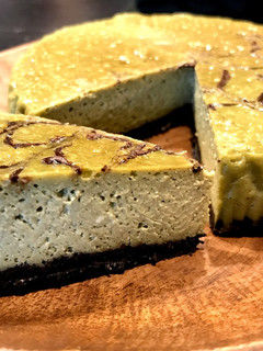 濃い抹茶使用 糖質オフ濃厚チーズケーキ-レシピのメイン写真