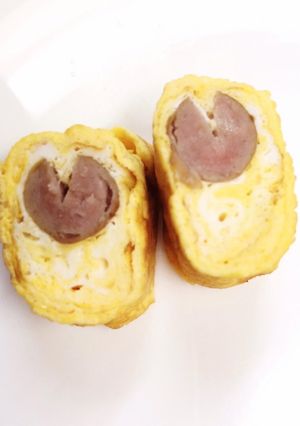 *ハートウインナーの卵焼き*-レシピのメイン写真