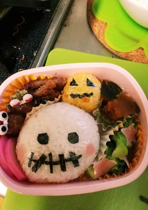 ハロウィン女子ドクロとかぼちゃ-レシピのメイン写真