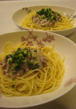 簡単！我が家の納豆パスタ☆-レシピのメイン写真