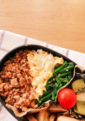 定番だけど食べたい♡三色ごはんのお弁当♡-レシピのメイン写真