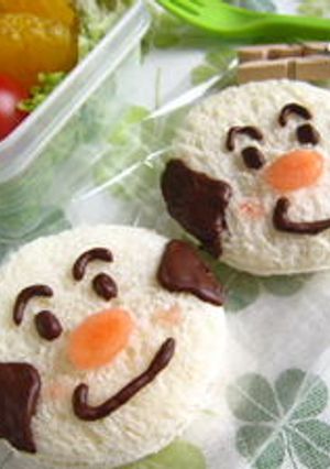 こむすびまんのサンドイッチ(キャラ弁)-レシピのメイン写真
