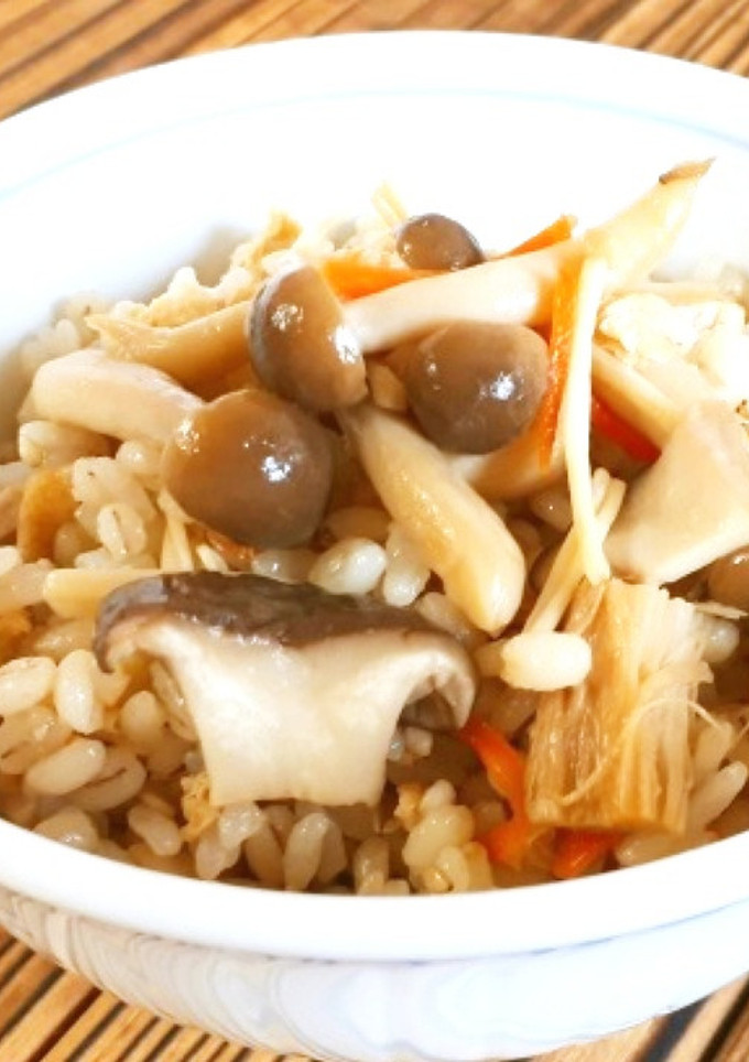 長寿牡蠣だし　きのこ炊き込みご飯-レシピのメイン写真