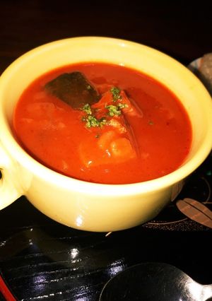 野菜ジュースで押し麦と野菜のスープ-レシピのメイン写真