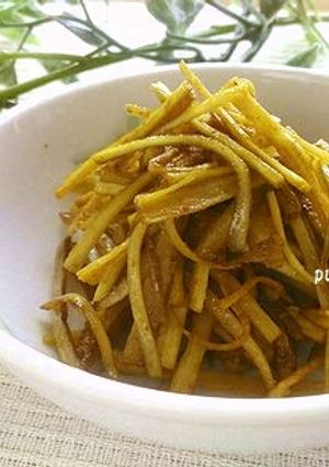 作りおきにも！ゴボウのカレー炒め-レシピのメイン写真