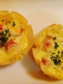 パパッと餃子の皮キッシュ♪-レシピのメイン写真