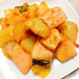 鮭とじゃがいもの味噌マヨ和え