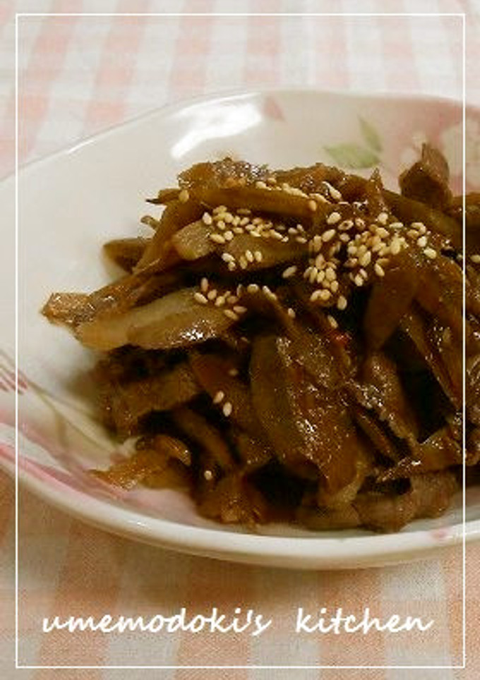 牛切り落としと牛蒡の甘辛炒め-レシピのメイン写真
