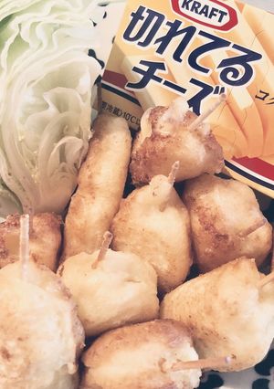 材料4つ☆豆腐が入ったチーズドッグ-レシピのメイン写真