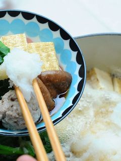 肉団子とホウレンソウのみぞれ鍋-レシピのメイン写真